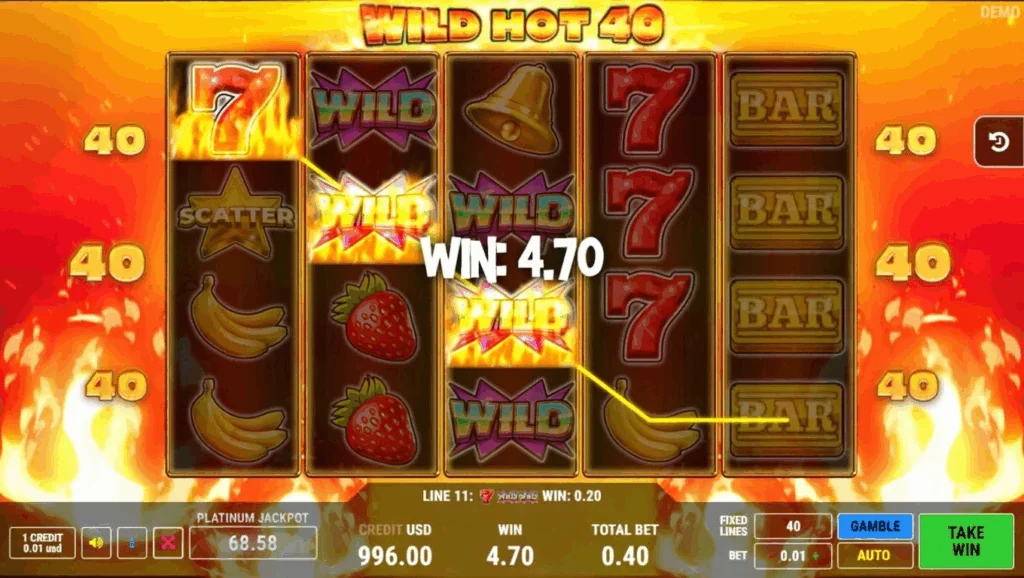 Wild Hot 40 slot features and rtp
