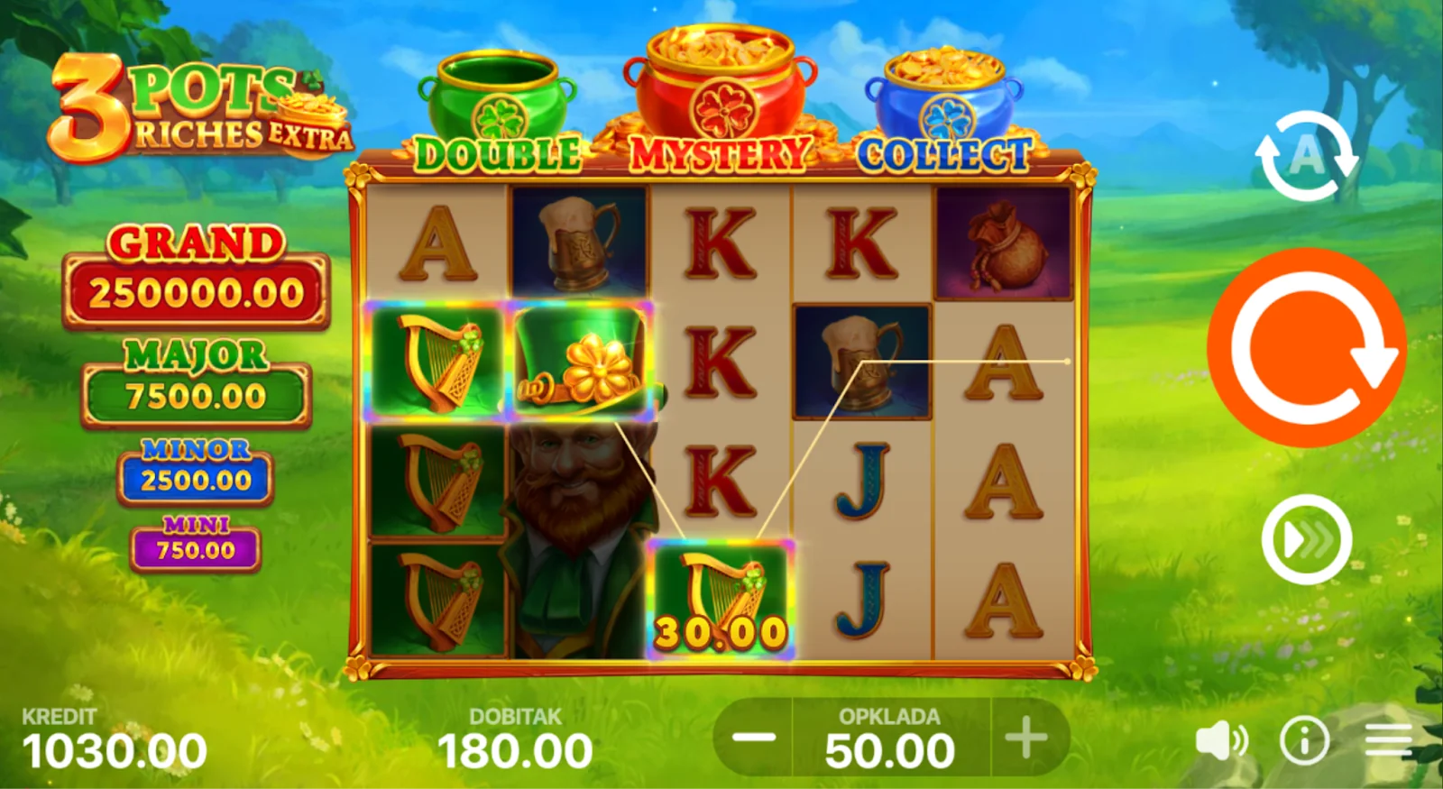 3 Pots Riches Extra slot features and rtp