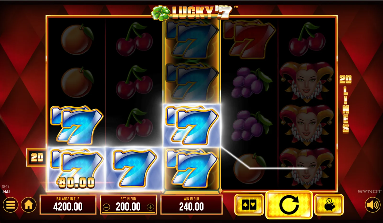 how to play Lucky 77 slot game
