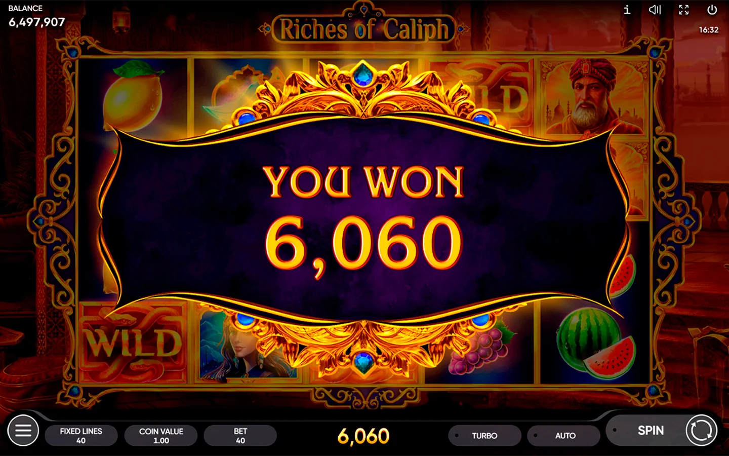 how to play Riches of Caliph slot game