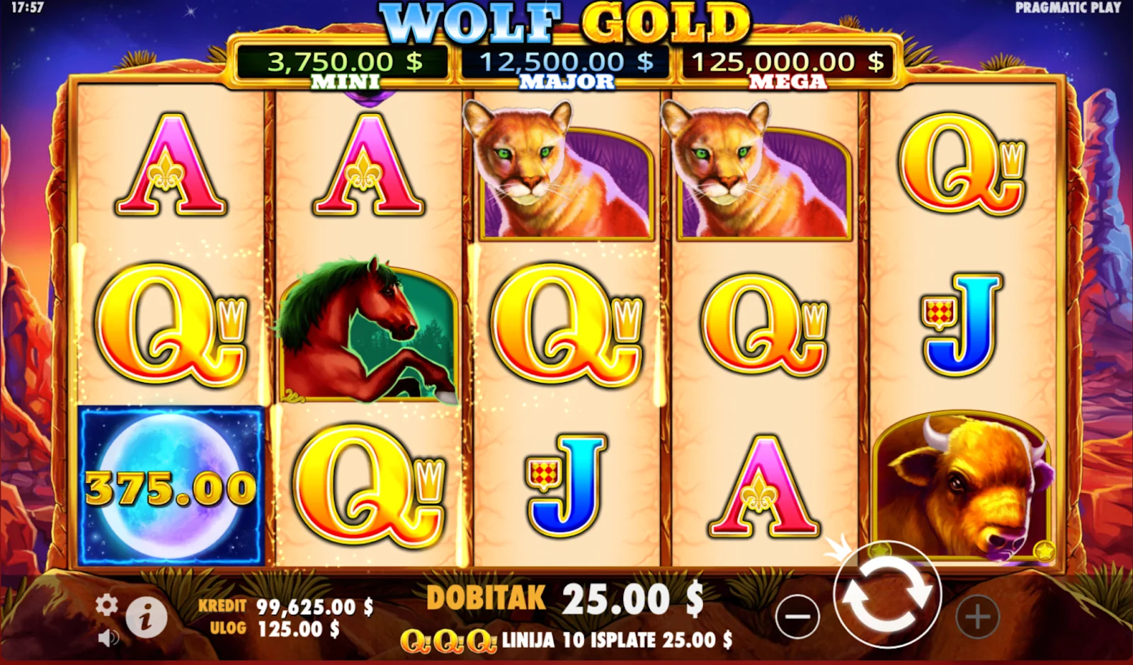 Wolf Gold slot features and rtp