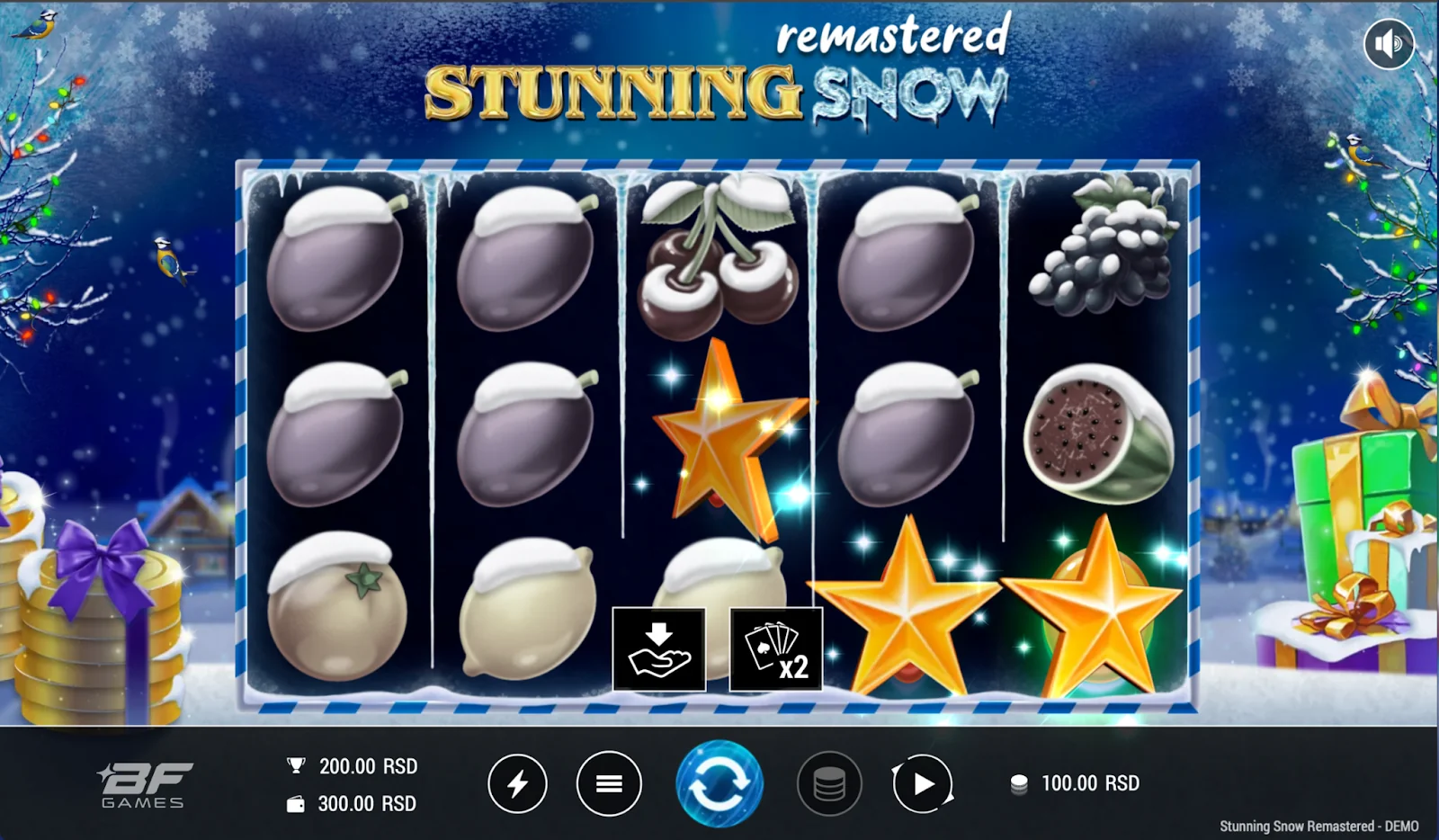 how to play Stunning Snow Remastered slot game
