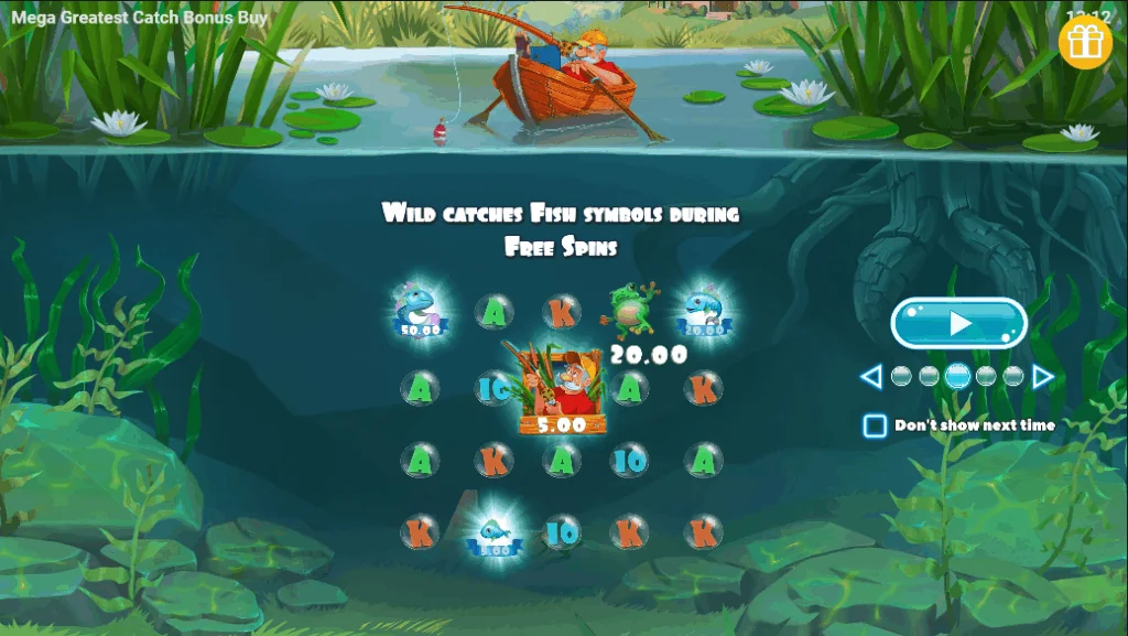 Mega Greatest Catch slot game screenshot