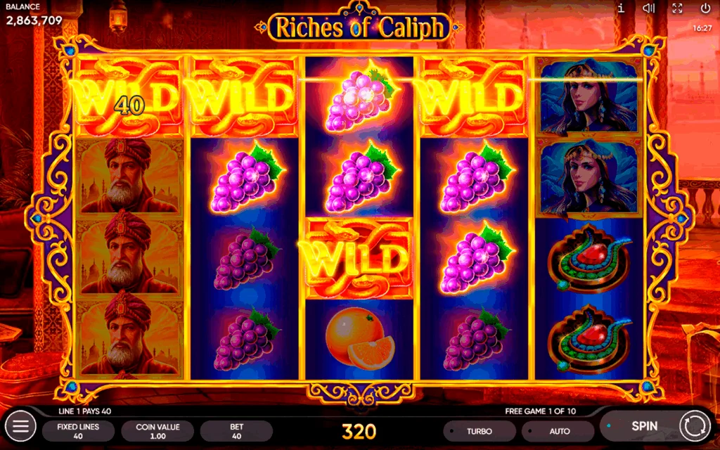 Riches of Caliph slot features and rtp