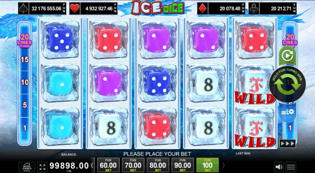 Ice Dice slot game screenshot