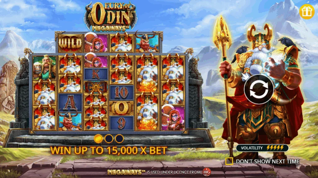 Fury of Odin Megaways slot game screenshot