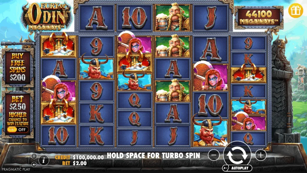 Fury of Odin Megaways demo gameplay