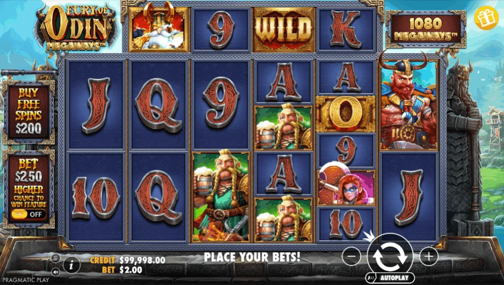 Fury of Odin Megaways slot features and rtp
