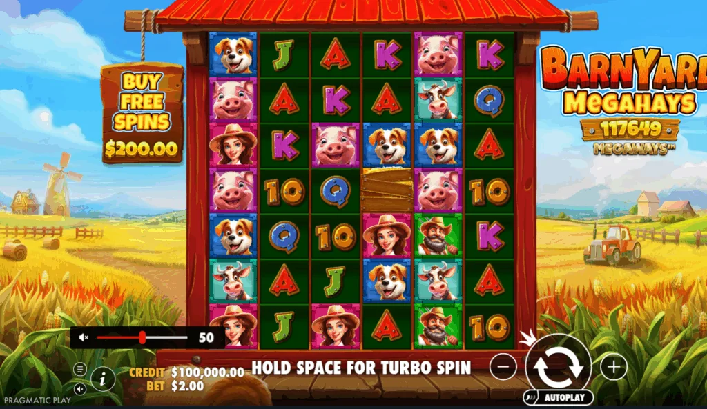 Barnyard Megahays Megaways demo gameplay