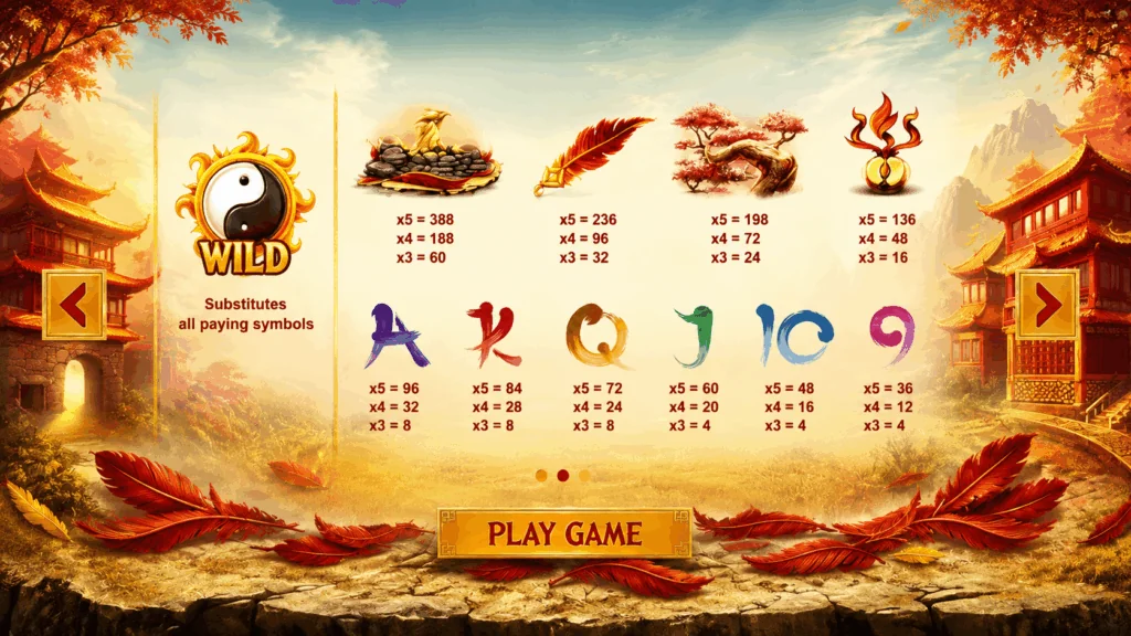 Phoenix slot game screenshot