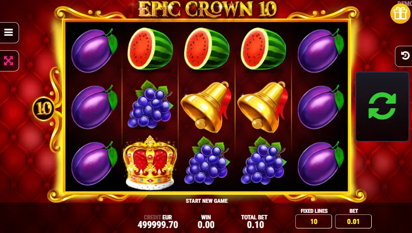 Epic Crown 10 demo gameplay how to play