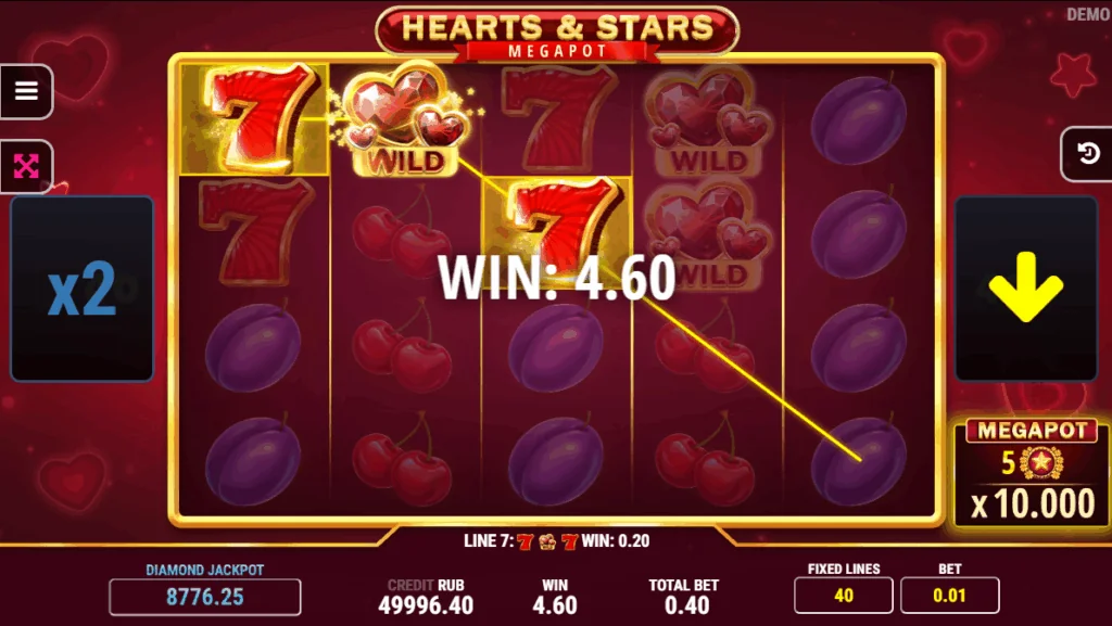Hearts & Stars slot features and rtp