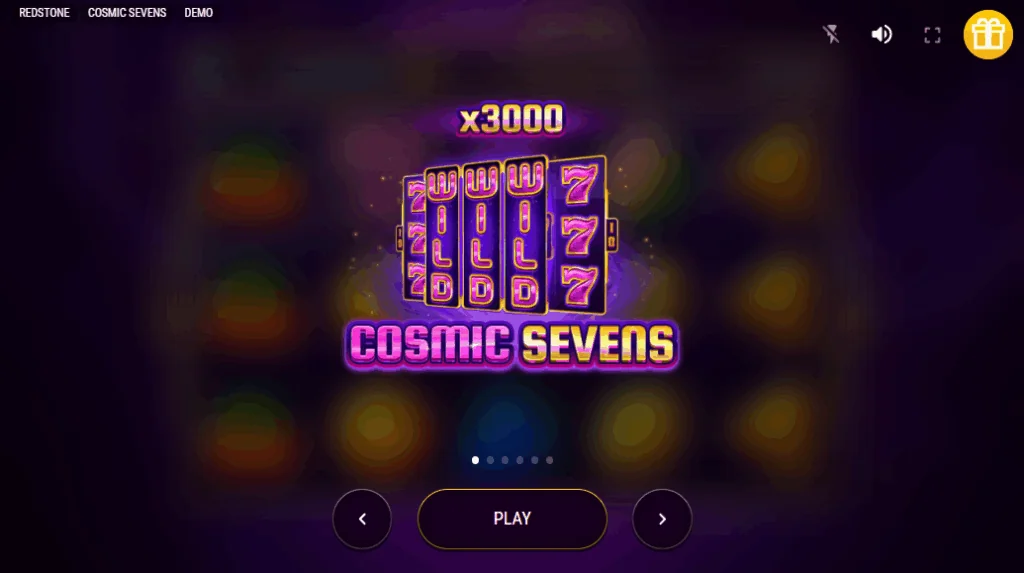 Cosmic Sevens slot game screenshot