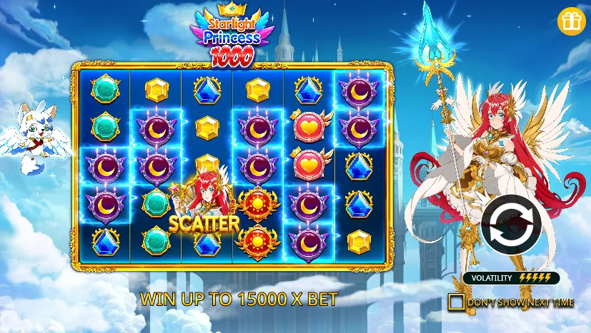 Starlight Princess 1000 slot game screenshot
