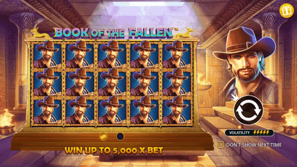 Book of Fallen slot game screenshot