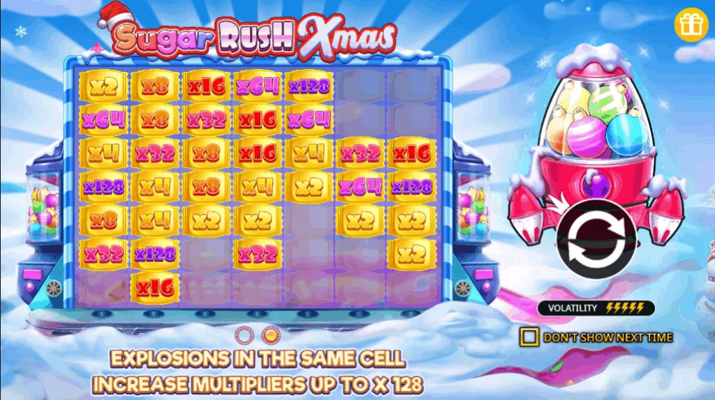 Sugar Rush Xmas slot game screenshot