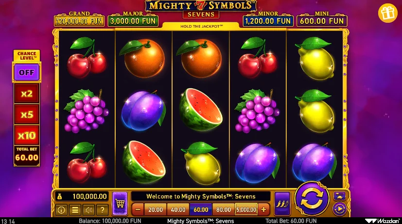 Mighty Symbols: Sevens slot game screenshot