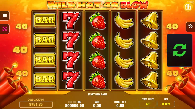 Wild Hot 40 Blow slot game screenshot