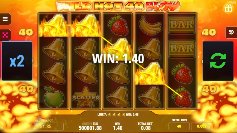 Wild Hot 40 Blow slot features and rtp