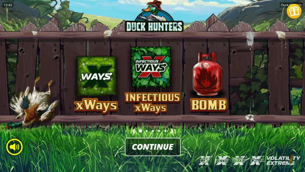 Duck Hunters slot game screenshot