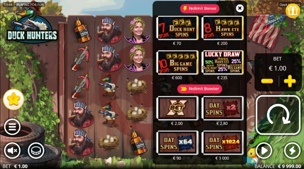 Duck Hunters slot features and rtp