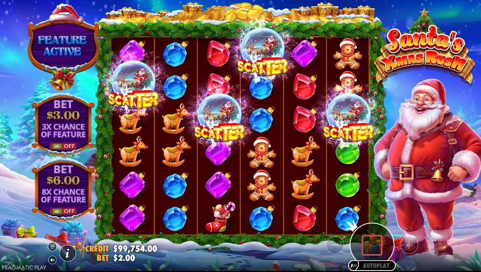 Santa’s Xmas Rush demo gameplay how to play