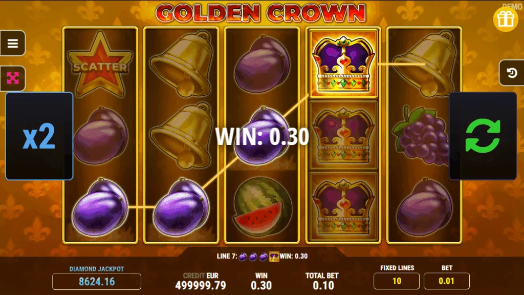 Golden Crown slot features and rtp