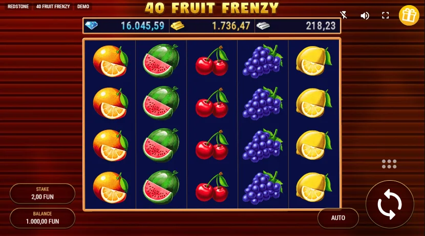 40 Fruit Frenzy slot game screenshot