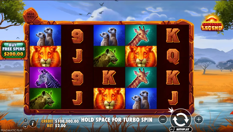 Savannah Legend slot game screenshot