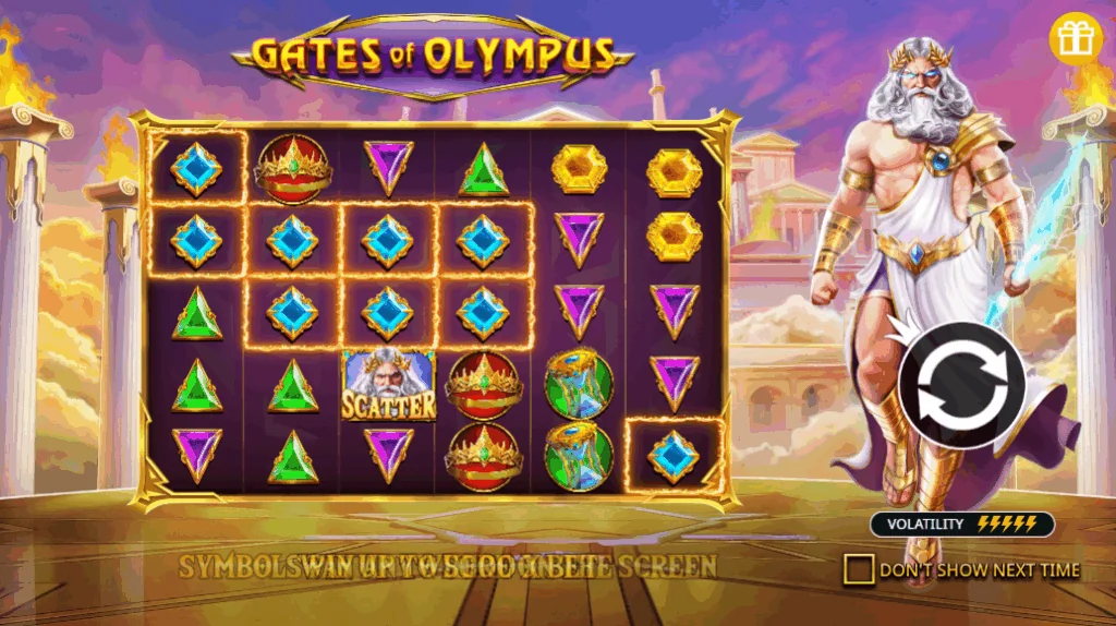 Gates of Olympus slot game screenshot