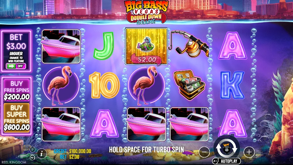 Big Bass Vegas Double Down slot game screenshot