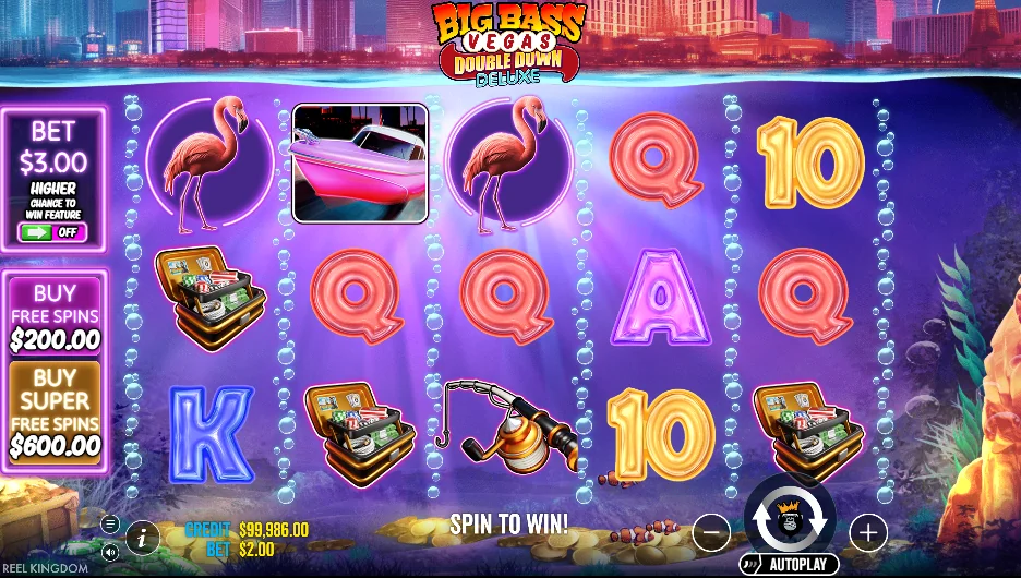 Big Bass Vegas Double Down demo gameplay how to play