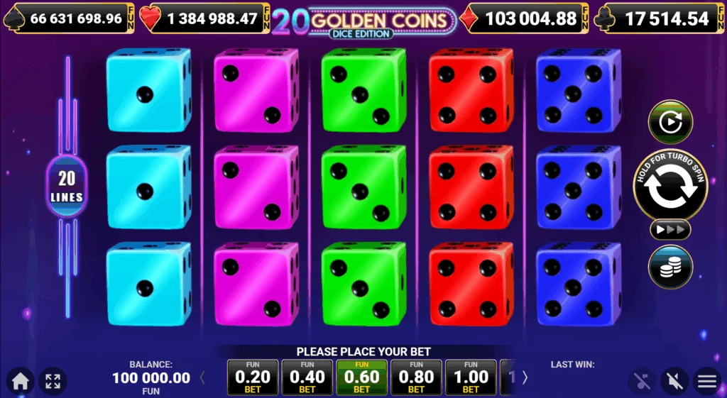20 Golden Dice demo gameplay