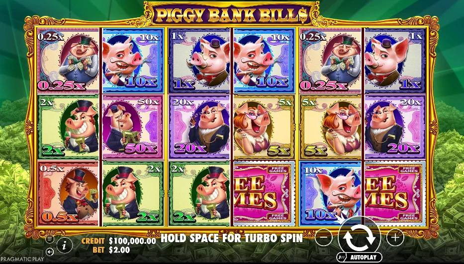 Piggy Bank Bills demo gameplay how to play
