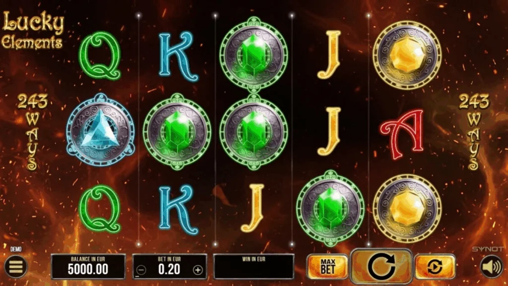 Lucky Elements slot game screenshot