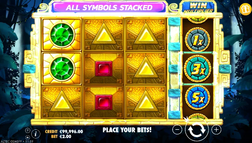 how to play Aztec Gems slot game