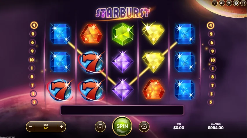Starburst slot features and rtp