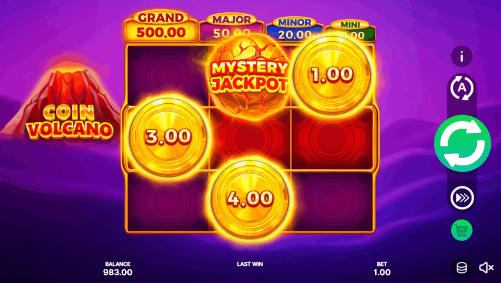 Coin Volcano slot features and rtp