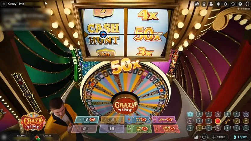 Crazy Time slot game screenshot