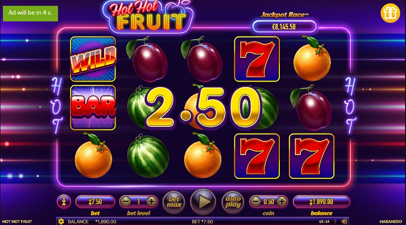 Hot Hot Fruit slot features and rtp