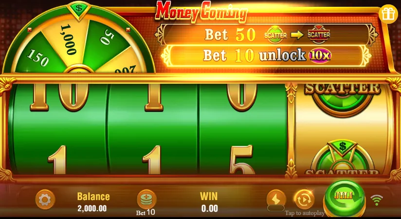 Money Coming slot game screenshot