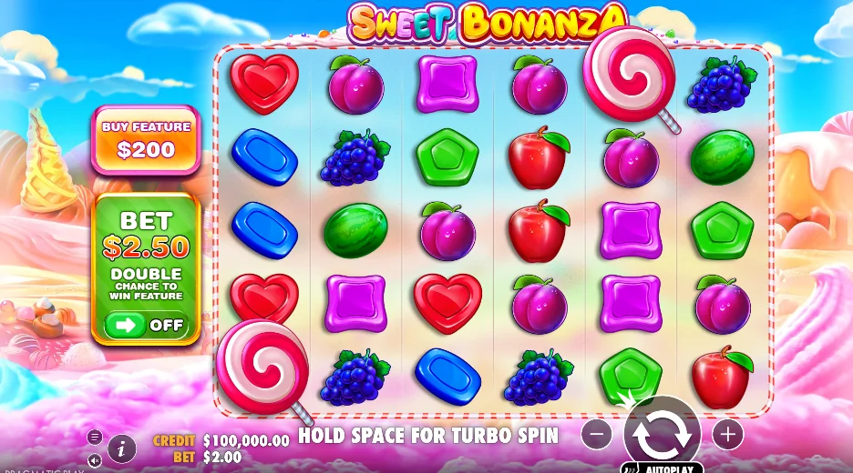 Sweet Bonanza slot game screenshot