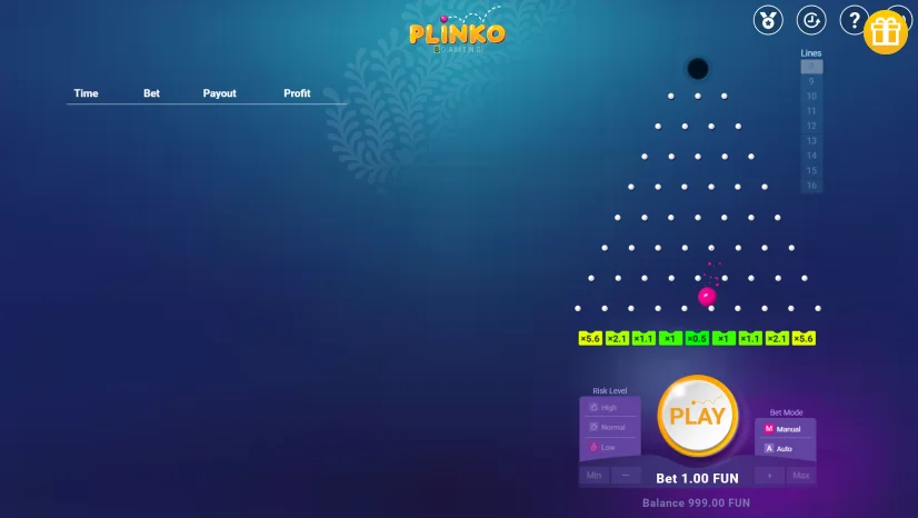 Plinko demo gameplay